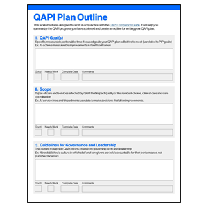 ESRD | QAPI Plan Outline - Resourcehub Exchange
