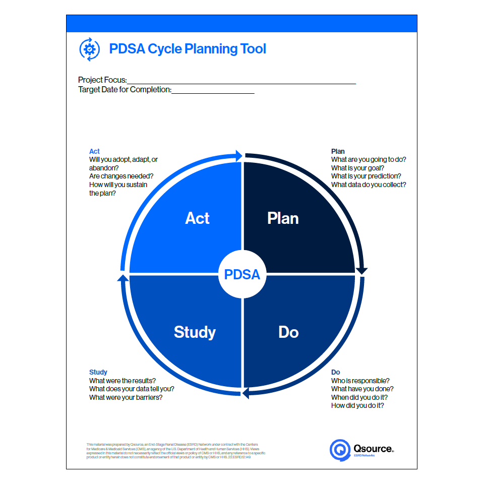 pdsa planning tool