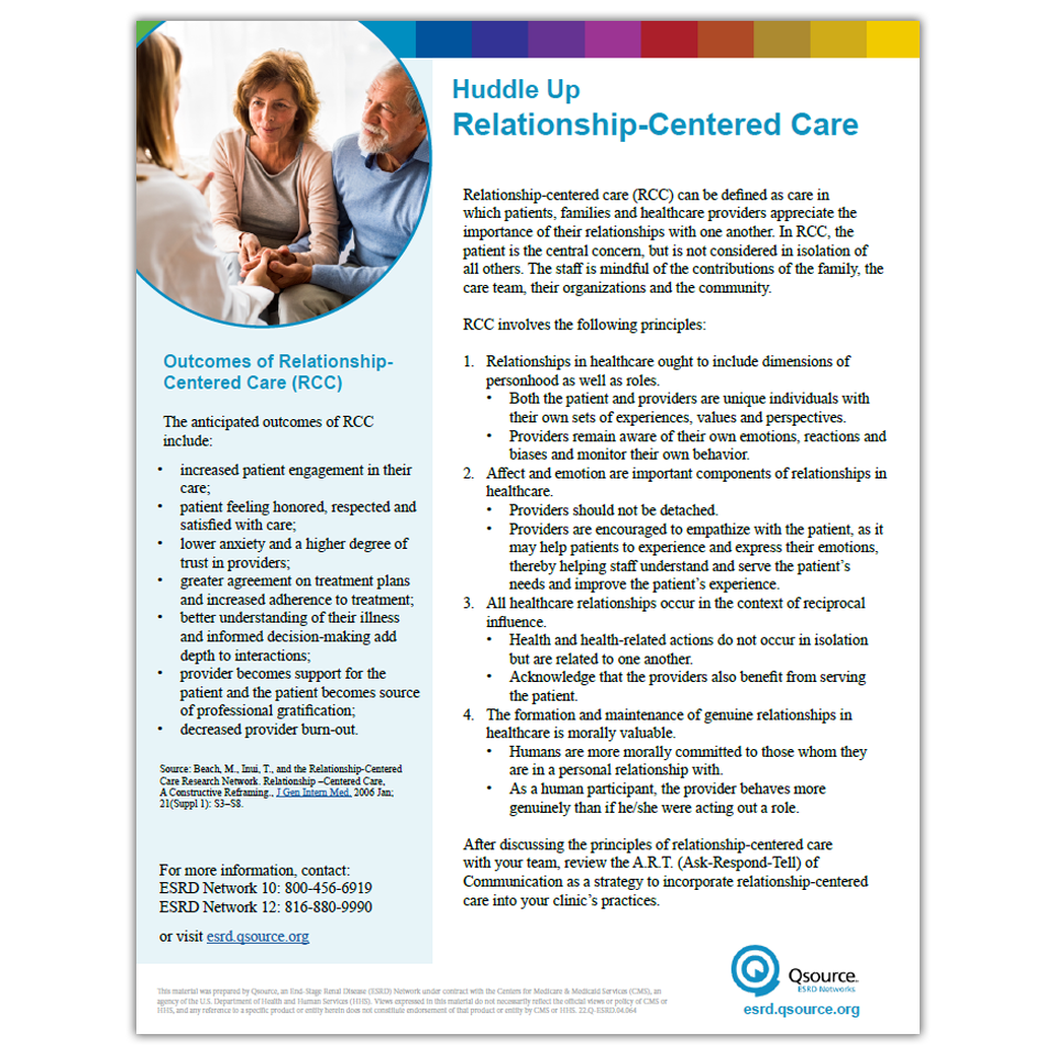 Huddle Up: Relationship-Centered Care - Resourcehub Exchange