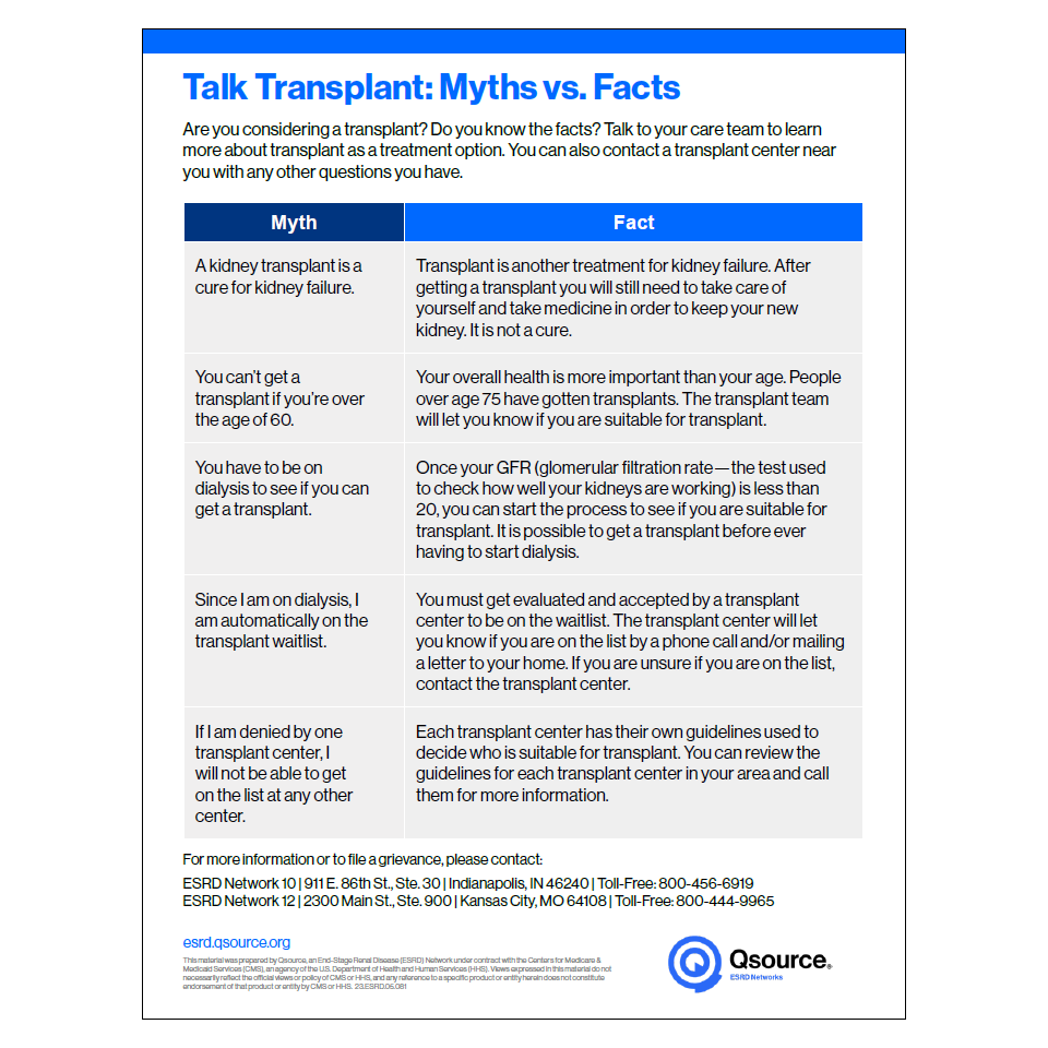 transplant myths and facts