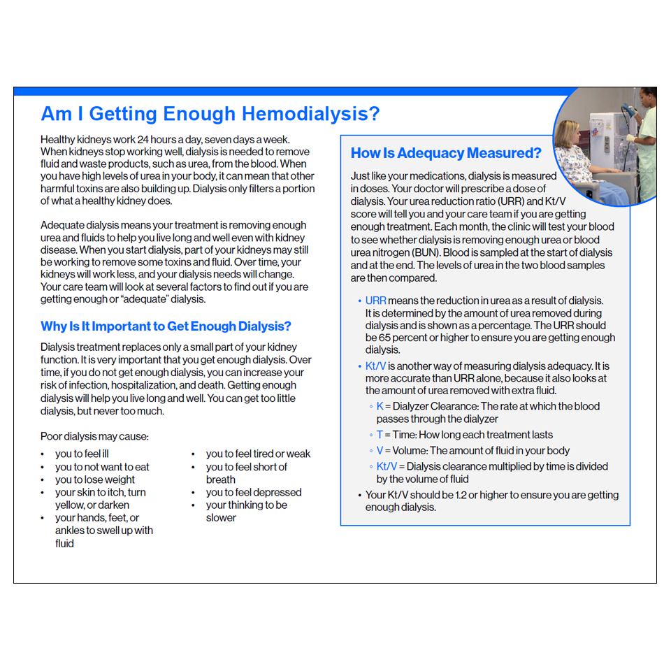 hemodialysis adequacy handout