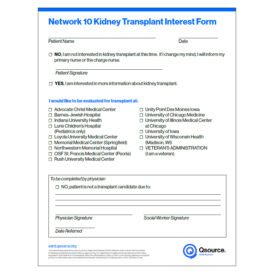 transplant interest form