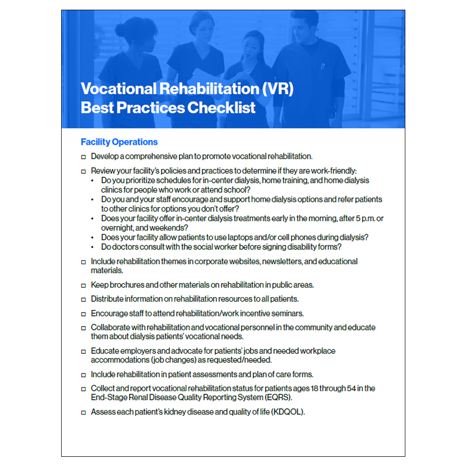 voc rehab checklist