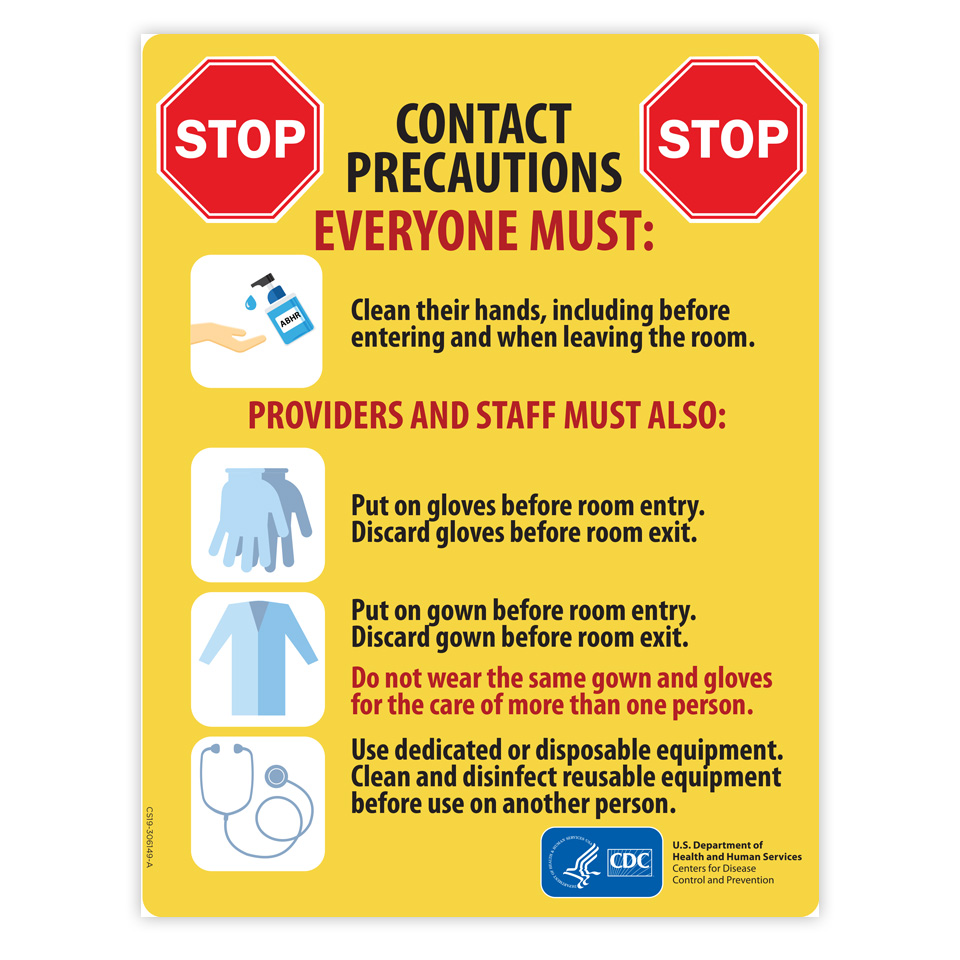 Contact Isolation Precaution Sign