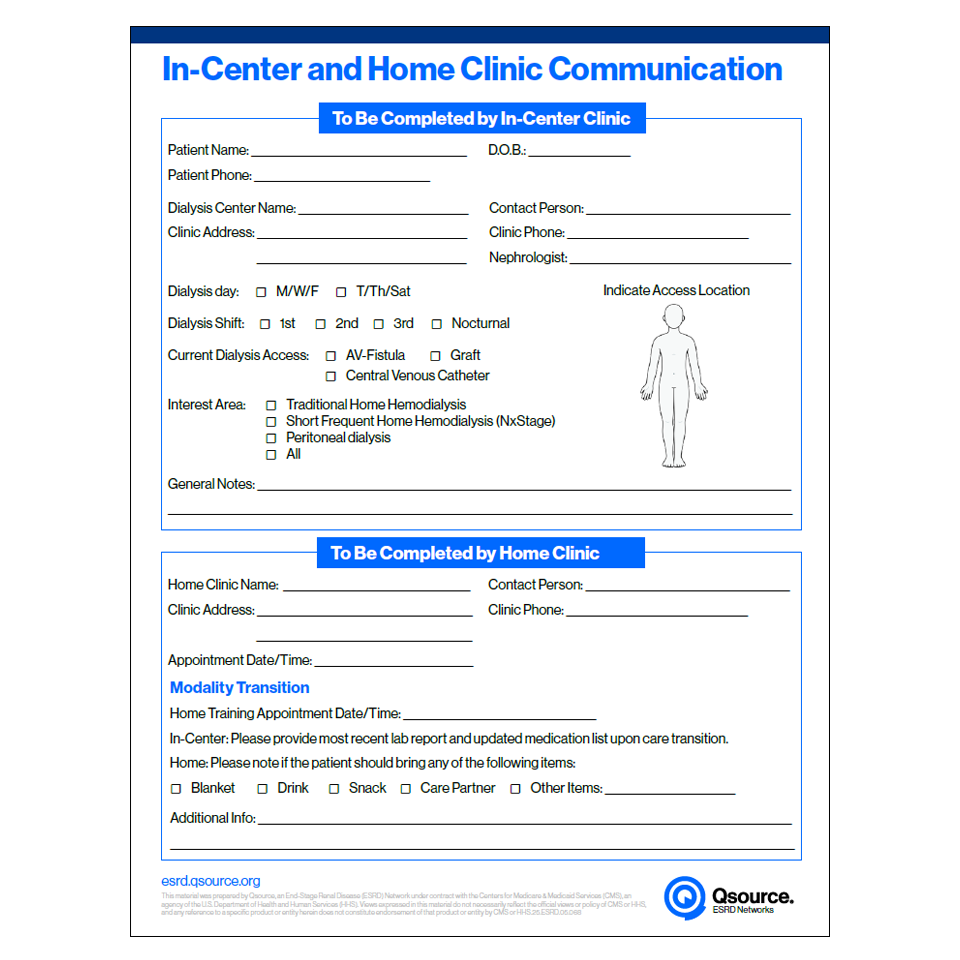 home communication form