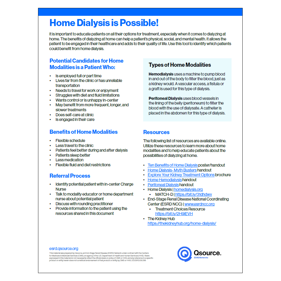 home dialysis handout