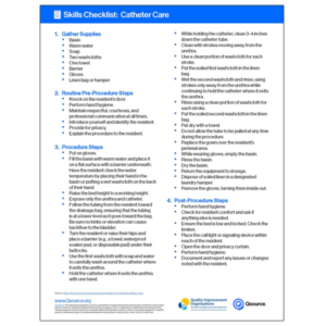 catheter care checklist
