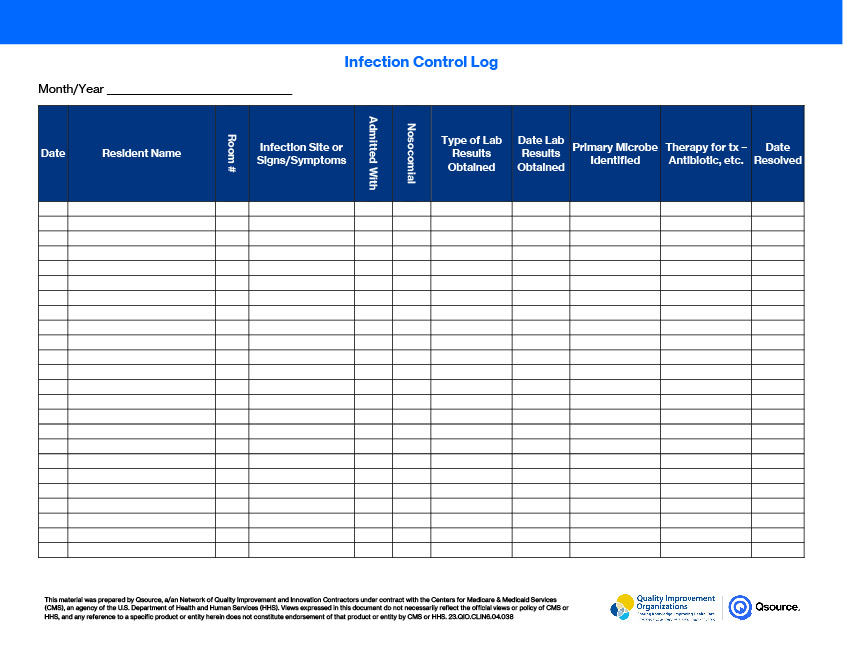 Printable Infection Control Log Template Launcheffect vrogue co