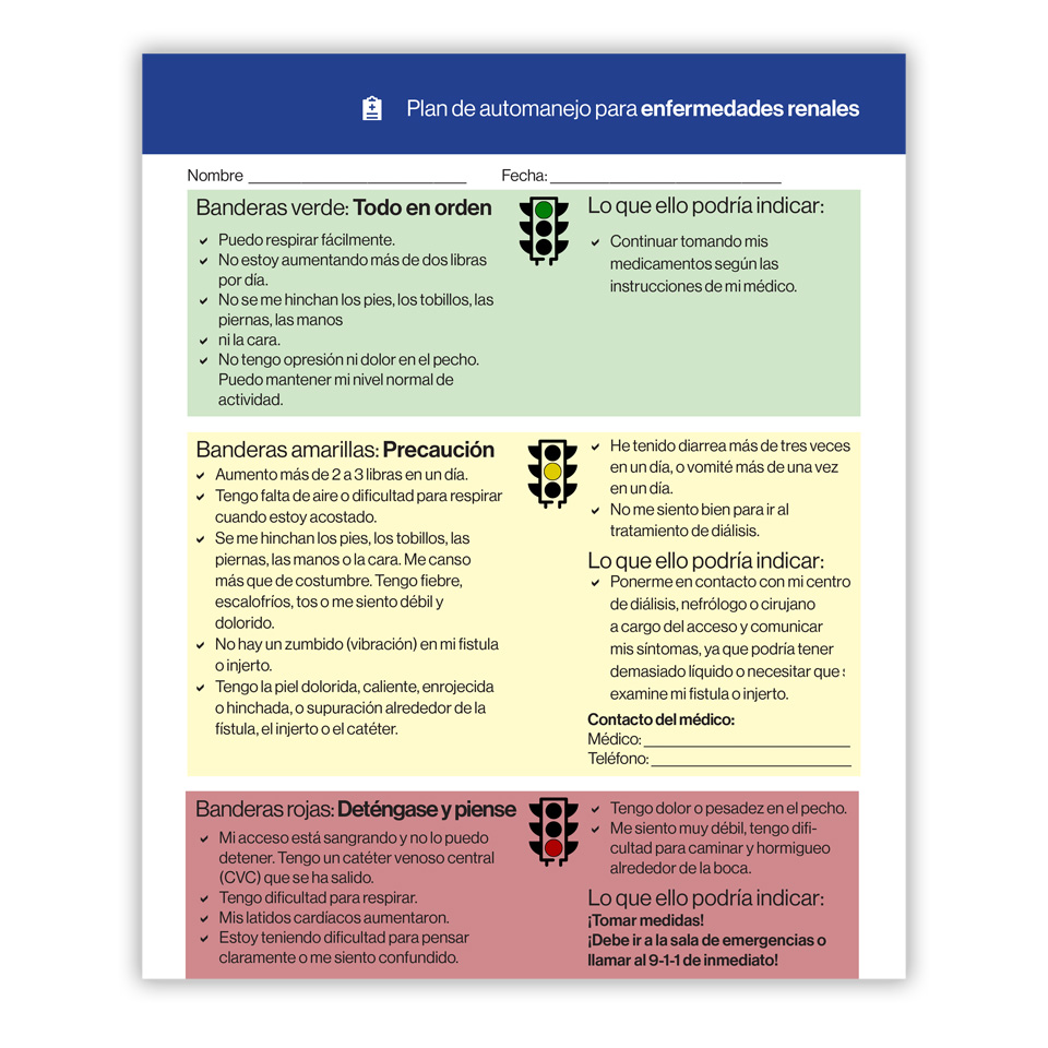 Renal Failure Zone Tool (Spanish) - Resourcehub Exchange