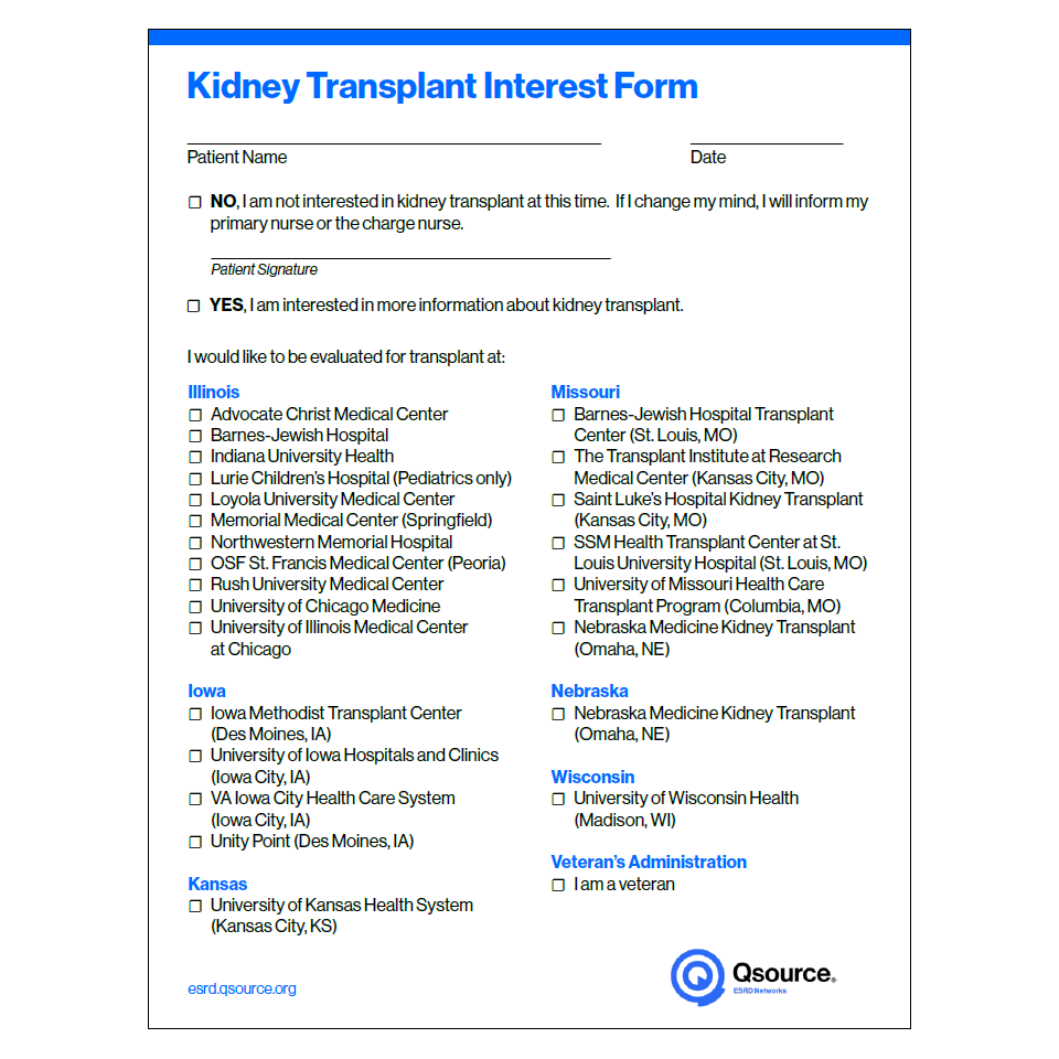 transplant interest form