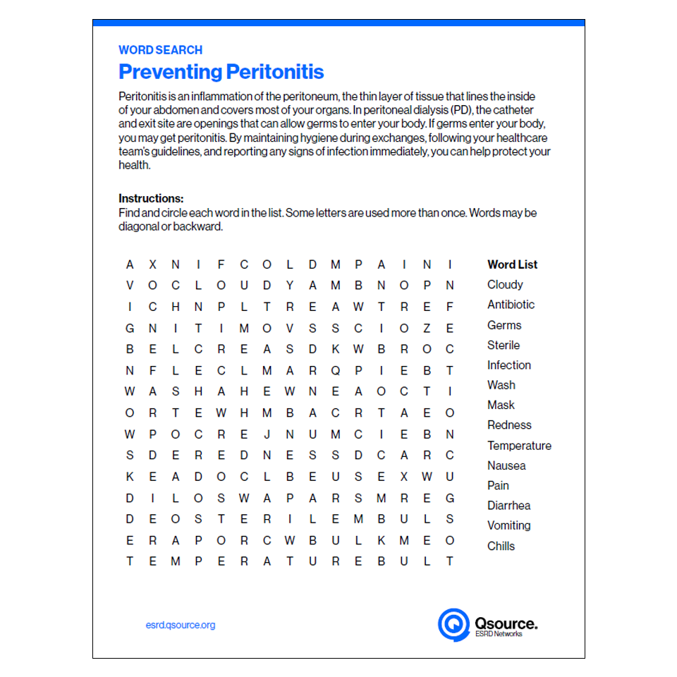 peritonitis word search