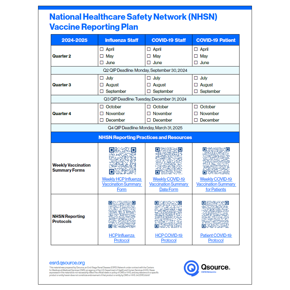 nhsn vaccine reporting plan