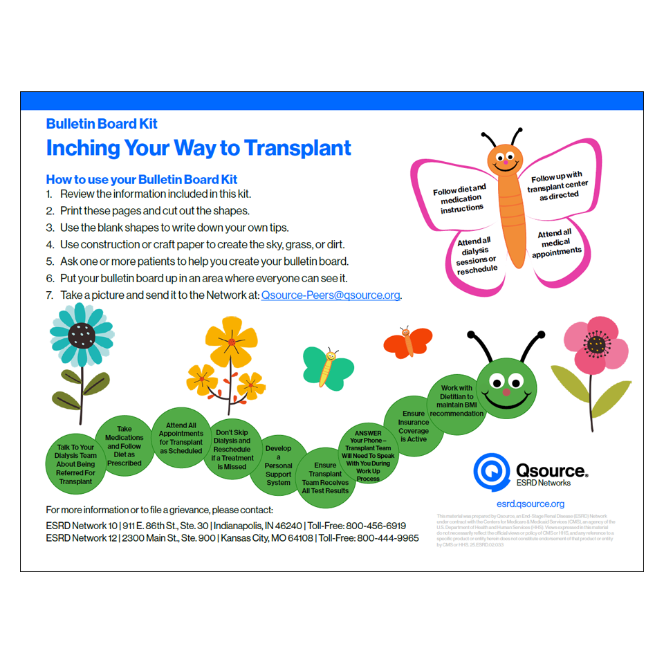 transplant bulletin board kit