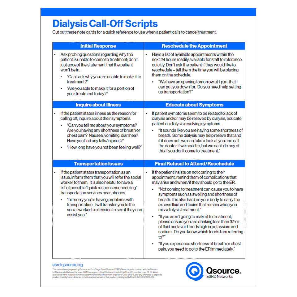 call off scripts