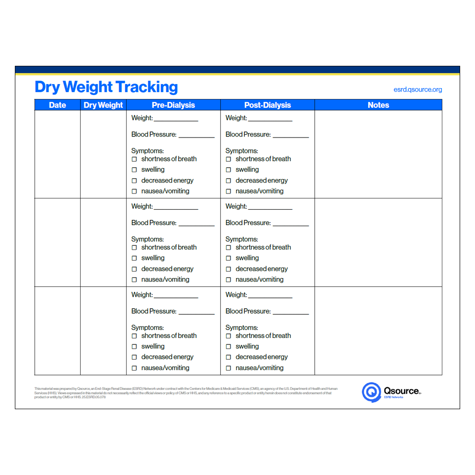 dry weight tracker