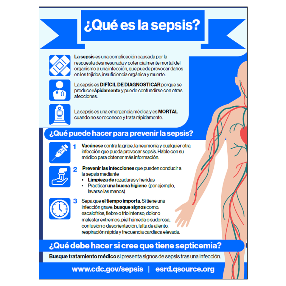 sepsis handout in Spanish