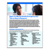 Signs of a Mental Health Emergency and How to Respond