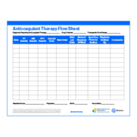 Anticoagulant Therapy Flow Sheet