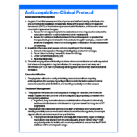 Anticoagulation Clinical Protocol