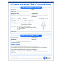 In-Center and Home Clinic Communication Form