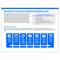 Being Active to Improve Health and Quality of Life