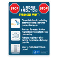Airborne Precautions Sign (English)
