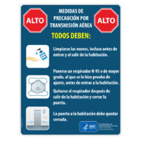 Airborne Precautions Sign (Spanish)