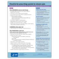 Checklist for Prescribing Opioids for Chronic Pain