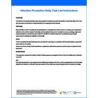 Infection Preventionist Daily Task List Instructions