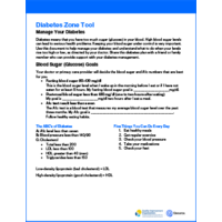 Diabetes Zone Tool