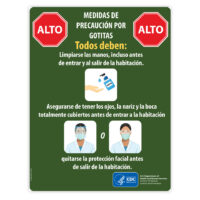 Droplet Precautions Sign (Spanish)