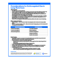 Considerations for Anticoagulant Use in Long-Term Care