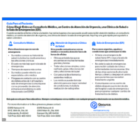Quick Patient Guide: How to Choose Medical Care (Spanish)