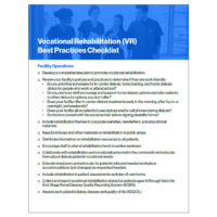 Voc Rehab Best Practices Checklist