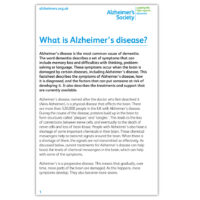 What Is Alzheimer's Disease Fact Sheet