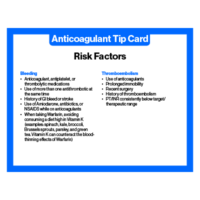 Anticoagulant Tip Cards