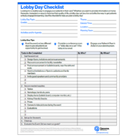 Lobby Day Checklist