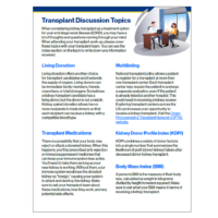 Transplant Discussion Topics