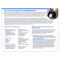 Are There Programs to Help With Work?