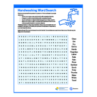 Handwashing Word Search