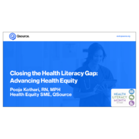 Closing the Health Literacy Gap Presentation
