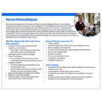 Home Hemodialysis Handout