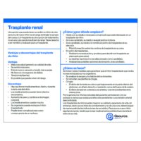 Kidney Transplant Patient Handout (Spanish)