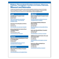 NW 12 Transplant Center Listings and Facts