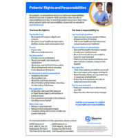 Patients' Rights & Responsibilities (Poster & Flier)