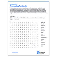 Preventing Peritonitis Word Search
