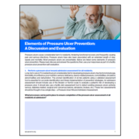 Elements of Pressure Ulcer Prevention - A Discussion and Evaluation