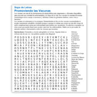 Promoting Immunization Word Search (Spanish)