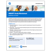 QIO | SMART Goals Worksheet for Beneficiaries