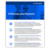 10 Reasons to Get Vaccinated (Spanish)